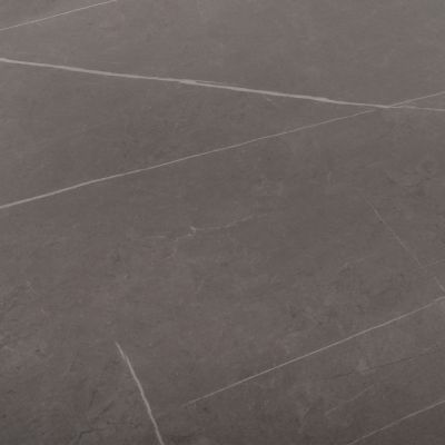 DINING TABLE TOM HM8588.01 SINTERED STONE TABLETOP IN GREY MARBLE LOOK-BLACK METAL LEGS 160x90x76Hcm.