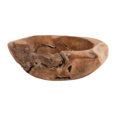 TABLE DECOR BOWL YOKI HM9629 TEAK WOOD Φ50x16Hcm.