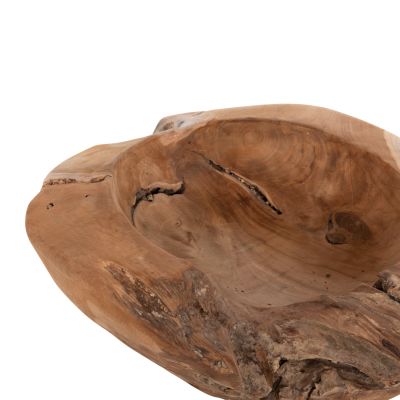 TABLE DECOR BOWL YOKI HM9629 TEAK WOOD Φ50x16Hcm.