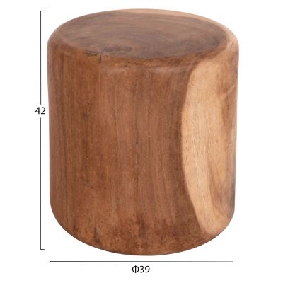 ROUND STOOL TOBI HM9791.11 SOLID SUAR WOOD--NATURAL COLOR Φ39x42Hcm.