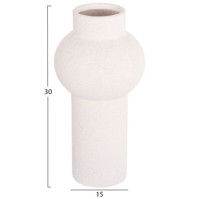 CERAMIC TABLE DECOR SCEPTER HM4605.01 OFF WHITE WITH CRYSTALLISATION Φ15x30Hcm.