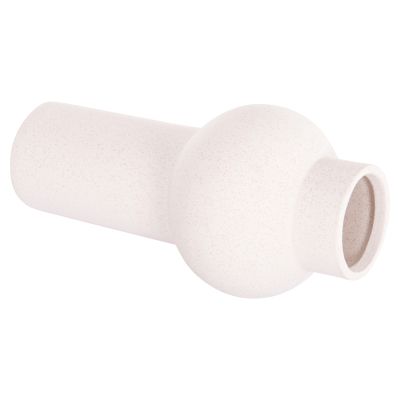 CERAMIC TABLE DECOR SCEPTER HM4605.01 OFF WHITE WITH CRYSTALLISATION Φ15x30Hcm.