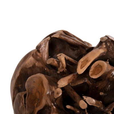 FLOOR DECORATION CLEM HM9652 SPHERE MADE OF SOLID TEAK WOOD-LARGE SIZE Φ50cm.