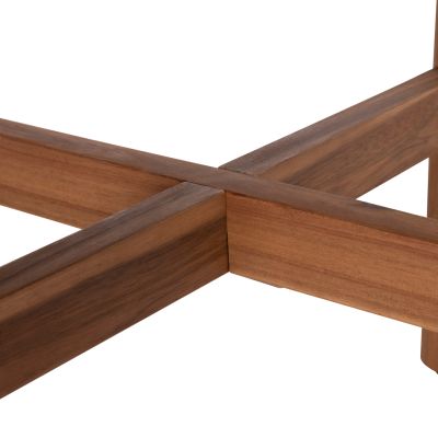 LOUNGE SET SANJI HM21214 COFFEE TABLE & 2 LOUNGE ARMCHAIRS--ACACIA WOOD-ALUMINUM FRAME-ROPE