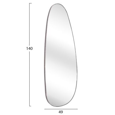 WALL MIRROR CRITHER HM4486.02 MDF FRAME IN GREY MARBLE COLORING 49x140Hcm.
