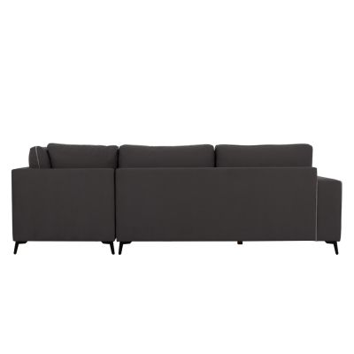 Ъглов диван ДИВА, сив, висок крак, 2бр, десен ъгъл