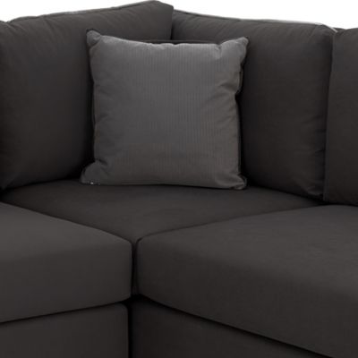 Ъглов диван ДИВА, сив, висок крак, 2бр, десен ъгъл