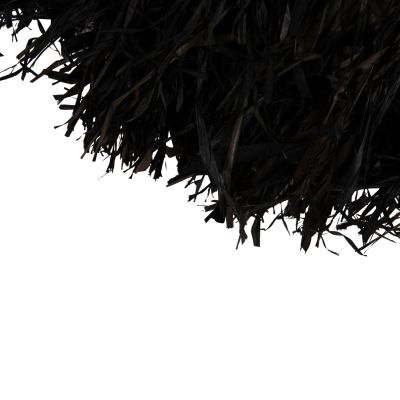 DECORATIVE ROUND WALL MIRROR BRENNO HM4713 BANANA FIBERS IN BLACK Φ80cm.