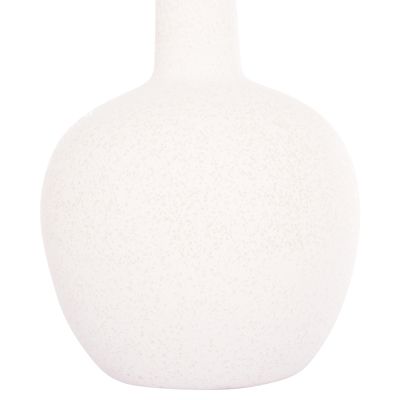 CERAMIC TABLE DECOR ELENDIL HM4593.01 OFF WHITE WITH CRYSTALLIZATION Φ15x25Hcm.