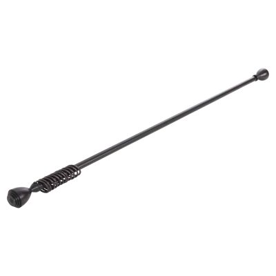 METAL CURTAIN ROD HM11280.03 FOLDABLE IN BLACK-RED COLORING WITH CONE ENDS 110-210cm.