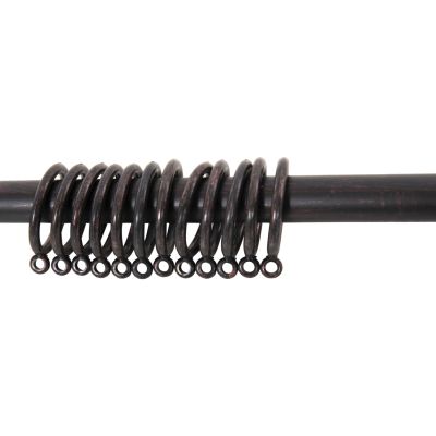 METAL CURTAIN ROD HM11280.03 FOLDABLE IN BLACK-RED COLORING WITH CONE ENDS 110-210cm.