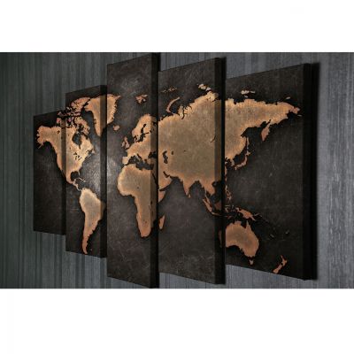 PAINTING 5 PCS ON CANVAS HM7331 105X3X70 cm.