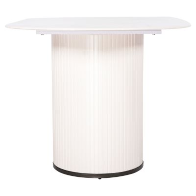 ТРАПЕЗНА МАСА CORBY HM9771.01 КЕРАМИЧЕН 12мм ПЛОТ В ЦВЯТ БЯЛ МРАМОР-MDF В БЯЛО 180x90x76Hcm.