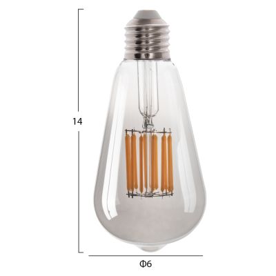LIGHT BULB HM4189.03 LED FILAMENT 12W E27 2700K SMOKE