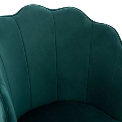 CHAIR HM8737.03 VELVET GREEN WITH METAL GOLD FRAME 48x48x85 cm.