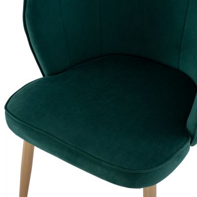 CHAIR HM8737.03 VELVET GREEN WITH METAL GOLD FRAME 48x48x85 cm.