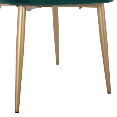 CHAIR HM8737.03 VELVET GREEN WITH METAL GOLD FRAME 48x48x85 cm.