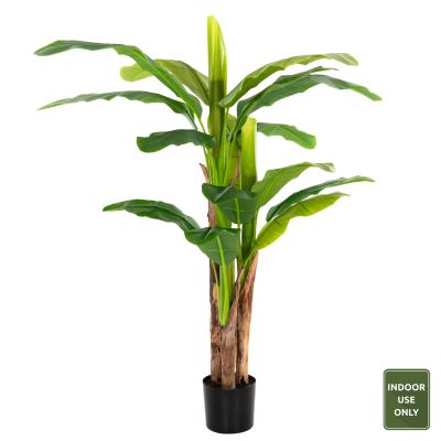 DECORATIVE SYNTHETIC PLANT HM7977 BANΑΝΑ TREE IN POT 150H cm.