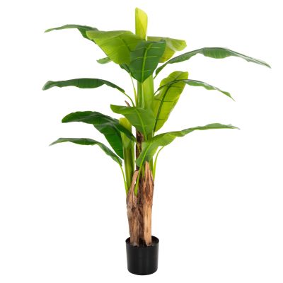 DECORATIVE SYNTHETIC PLANT HM7977 BANΑΝΑ TREE IN POT 150H cm.