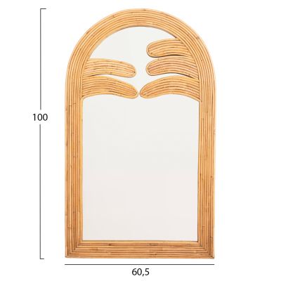 WALL MIRROR REFLECT HM4367 NATURAL RATTAN FRAME 60x4,5x100Hcm.
