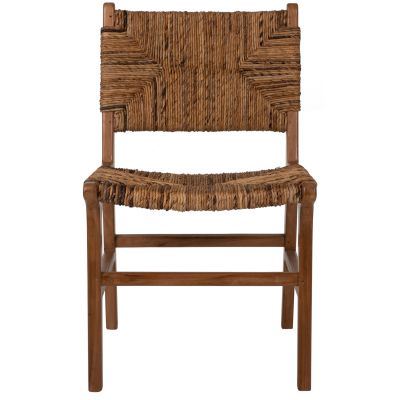 CHAIR HM9399.11 TEAK WOOD WITH STRAW MATTING ON BACKREST AND SEAT NATURAL COLOR 51x60,5x88Hcm