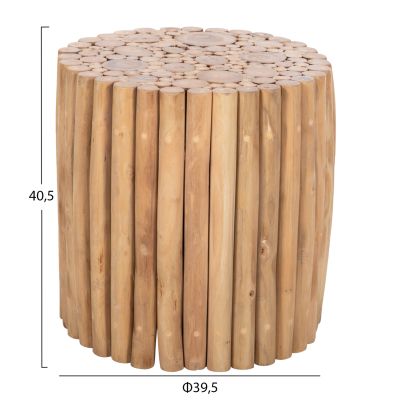 ХОЛНА МАСА КРЪГЛА КОТЕР HM9865 ТИКОВИ КЛОНКИ- ЕСТЕСТВЕНИ Φ39x40.5Hсм.