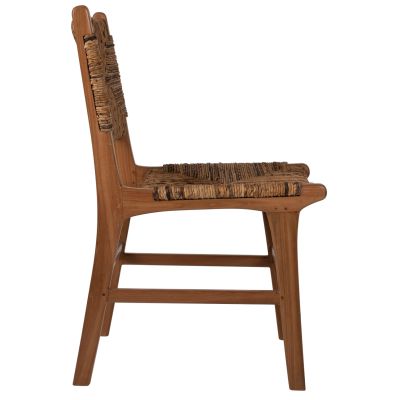 CHAIR HM9399.11 TEAK WOOD WITH STRAW MATTING ON BACKREST AND SEAT NATURAL COLOR 51x60,5x88Hcm