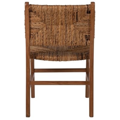 CHAIR HM9399.11 TEAK WOOD WITH STRAW MATTING ON BACKREST AND SEAT NATURAL COLOR 51x60,5x88Hcm