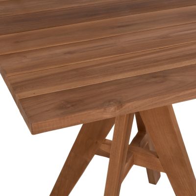 OUTDOOR DINING TABLE LEO HM9622.11 SQUARE TEAK WOOD 80x80x75Hcm.