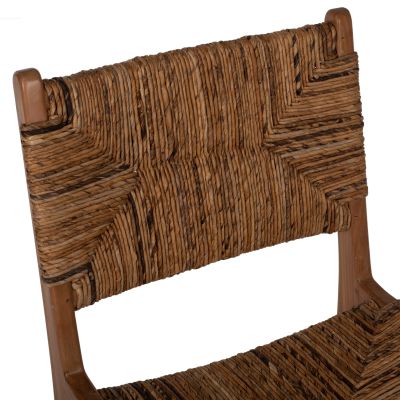 CHAIR HM9399.11 TEAK WOOD WITH STRAW MATTING ON BACKREST AND SEAT NATURAL COLOR 51x60,5x88Hcm