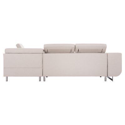CORNER SOFA-BED WITH STORAGE SPACE ENCORE HM3301.03R BEIGE FABRIC 285x205x90Hcm.