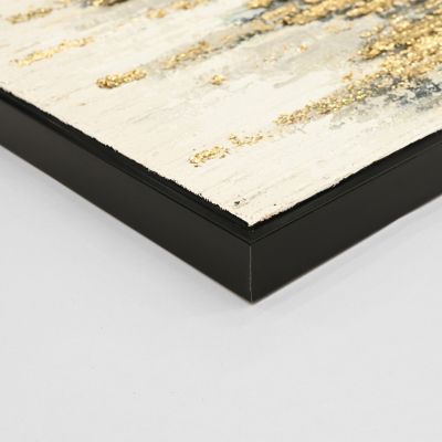 WALL PAINTING SEDIMENT (BLUE) HM4574.02 BEIGE PS FRAME-CANVAS 142x4.5x72Hcm.