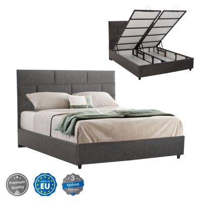 ЛЕГЛО HM627.20 SOLEDAD, МЯСТО ЗА СЪХРАНЕНИЕ, СИВ ПЛАТ, 160x200см