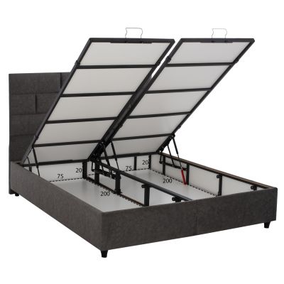 ЛЕГЛО HM627.20 SOLEDAD, МЯСТО ЗА СЪХРАНЕНИЕ, СИВ ПЛАТ, 160x200см