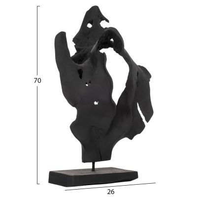 TABLE DECOR HM7714 SOLID TEAK WOOD BLACK 26Χ16Χ70H