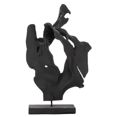 TABLE DECOR HM7714 SOLID TEAK WOOD BLACK 26Χ16Χ70H