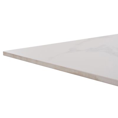 ТРАПЕЗНА МАСА POSE HM9851.01 ЧЕРНИ МЕТАЛНИ КРАКА-БЯЛ КЕРАМИЧЕН ПЛОТ 160x90x76Hcm.