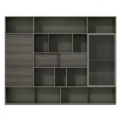 Professional Office Library Lux Series 240x40x190 Mocha & Ash color HM2120