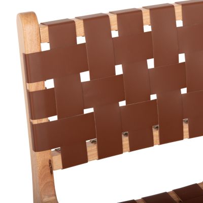 БАР СТОЛ ФЕЛИПЕ СРЕДНА ВИСОЧИНА HM9329.01 ТУН ДЪРВО В ЕСТЕСТВЕН ЦВЯТ-КАФЯВ PU 45x47x94Hcm.