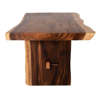 ТРАПЕЗНА МАСА ULYSES HM9898 СУАР МАСИВ В ЕСТЕСТВЕН ЦВЯТ-9см ДЕБЕЛИНА ПЛОТ 250x90x78Hcm.