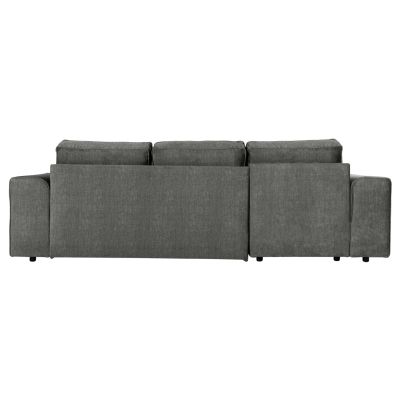 LEFT CORNER SOFA NACHO HM3279.02L ANTHRACITE FABRIC-SILVER METAL LEGS 270x163x88Hcm.