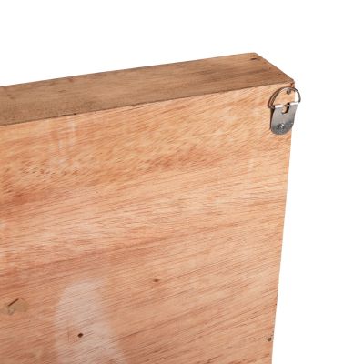 WALL DECORATION MYST HM4274 FRAME WITH FIGURINES MADE OF DRIFTWOOD 100x6x100Hcm.