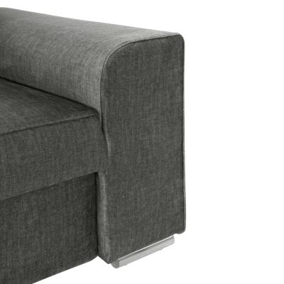 LEFT CORNER SOFA NACHO HM3279.02L ANTHRACITE FABRIC-SILVER METAL LEGS 270x163x88Hcm.