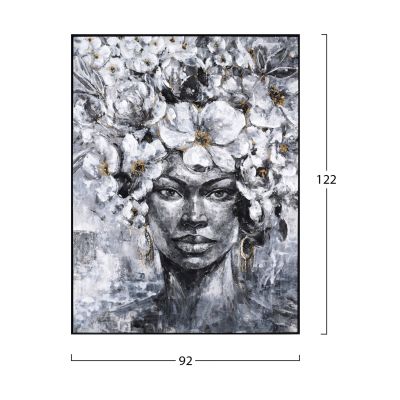 WALL PAINTING MARIP HM4545 BLACK PS FRAME-PRINTED CANVAS 92x4,5x122Hcm.
