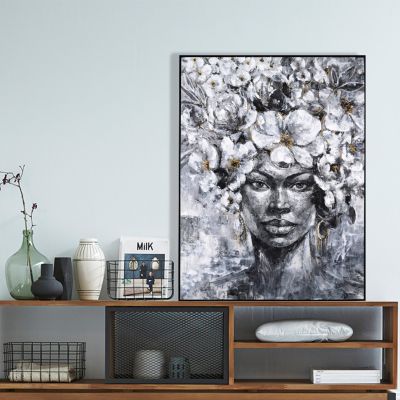 WALL PAINTING MARIP HM4545 BLACK PS FRAME-PRINTED CANVAS 92x4,5x122Hcm.