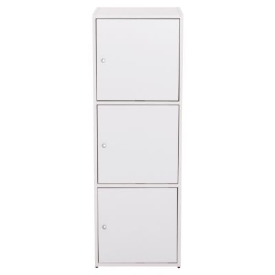CABINET WITH 3 STORAGE SPACES SORIANO HM9939.01 WHITE MELAMINE 40x39x119Hcm.