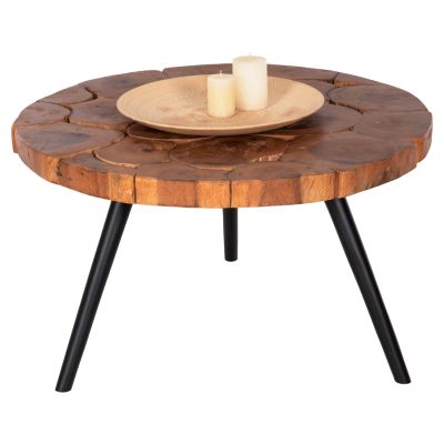 ХОЛНА МАСА RIBBEN HM9553 СУАР МАСИВ В НАТУРАЛНО-ЧЕРНИ МЕТАЛНИ КРАКА Φ80x45Hcm.