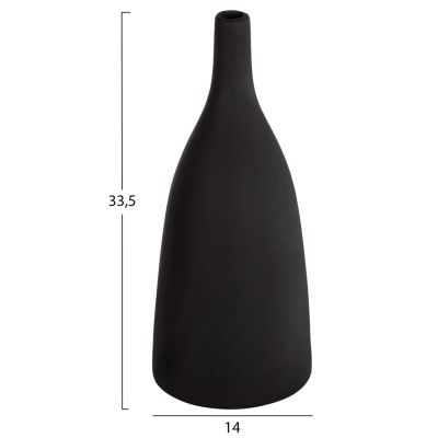 CERAMIC TABLE DECOR GALAD HM4635.02 BLACK MATTE Φ14x33.5Hcm.