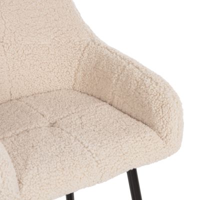 БАР СТОЛ СРЕДНА ВИСОЧИНА STRIKE HM8592.02 БЯЛ ТЕДИ ПЛАТ-ЧЕРНИ МЕТАЛНИ КРАКА 50x50x94,5Hcm.