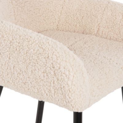 БАР СТОЛ СРЕДНА ВИСОЧИНА STRIKE HM8592.02 БЯЛ ТЕДИ ПЛАТ-ЧЕРНИ МЕТАЛНИ КРАКА 50x50x94,5Hcm.